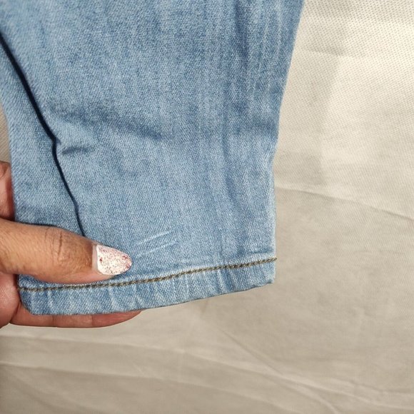 Versona Skinny Jeans Denim Modern Fit Women Size 27 Light Wash Blue Distressed - Picture 9 of 9